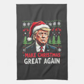 再び醜い素晴らしクリスマススセーター切り株を作る キッチンタオル (縦)