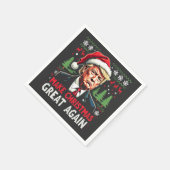 再び醜い素晴らしクリスマススセーター切り株を作る スタンダードカクテルナプキン (角)