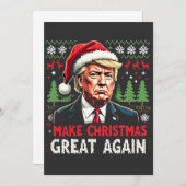 再び醜い素晴らしクリスマススセーター切り株を作る 招待状 (正面/裏面)