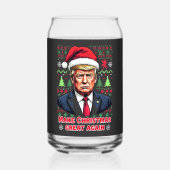 再び醜い素晴らしクリスマスセーター切り株を作る ガラス缶 (正面)