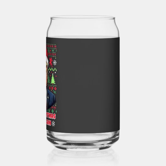 再び醜い素晴らしクリスマスセーター切り株を作る ガラス缶 (左)