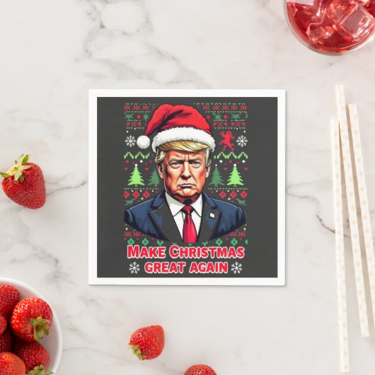 再び醜い素晴らしクリスマスセーター切り株を作る スタンダードカクテルナプキン (インサイチュ)