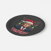 再び醜い素晴らしクリスマスセーター切り株を作る ペーパープレート (アングル)