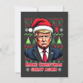 再び醜い素晴らしクリスマスセーター切り株を作る 招待状 (正面)