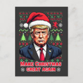 再び醜い素晴らしクリスマスセーター切り株を作る 案内ポストカード (正面)