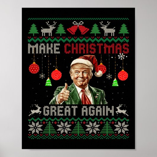 再び醜い素晴らしセーターをクリスマスにおもしろいする ポスター (正面)