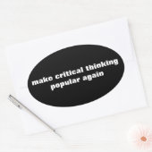 再び重大考えるにな人気があるる 楕円形シール (封筒)