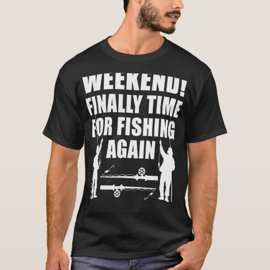 再び釣りの季節がやってきた クレイジーフィッシュ リタイア Tシャツ (正面)