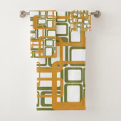 再び開いた半モダン世紀の長方形 バスタオルセット (インサイチュ)