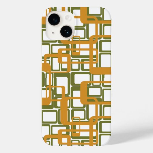 再び開いた半モダン世紀の長方形 Case-Mate iPhoneケース (裏面)