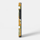 再び開いた半モダン世紀の長方形 iPhoneケース (左側面)