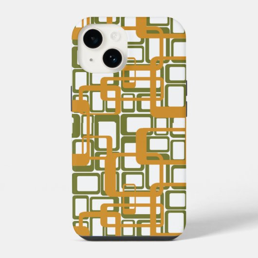 再び開いた半モダン世紀の長方形 iPhoneケース (裏面)
