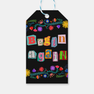 再び開始勇気付けられるの開始2回目のチャンス ギフトタグ