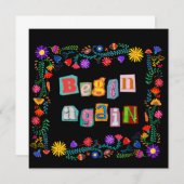 再び開始勇気付けられるの開始2回目のチャンス サンキューカード (正面/裏面)