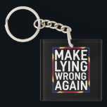 再び間違ったギフトを作るアンチトランプ キーホルダー<br><div class="desc">間違ったギフトを再び人種差別に抵抗するアンチトランプ</div>