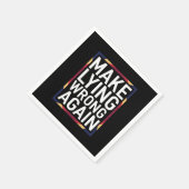 再び間違ったギフトを作るアンチトランプ スタンダードカクテルナプキン (角)