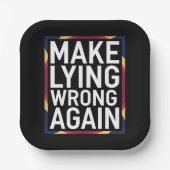 再び間違ったギフトを作るアンチトランプ ペーパープレート (正面)