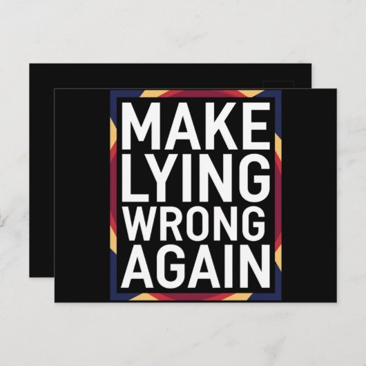 再び間違ったギフトを作るアンチトランプ ポストカード (正面/裏面)