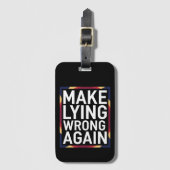 再び間違ったギフトを作るアンチトランプ ラゲッジタグ (正面縦)