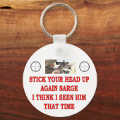 再び頭を上げてみろ、軍曹 キーホルダー (正面)