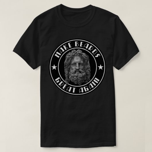 再び髭素晴らしとヒップスターのユーモアを作る Tシャツ (デザイン正面)
