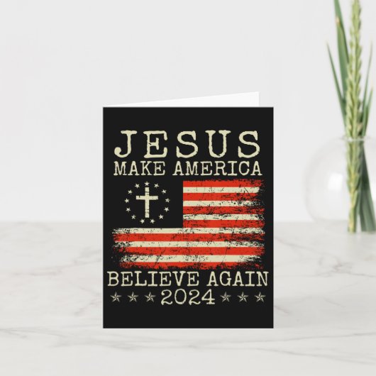 再び2024信じ年にアメリカをJの愛国的な4番目にする カード (正面)