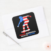 再び50-50grind版のアメリカをスケートさせる スクエアシール (封筒)