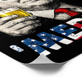 再び7月4日にシャツ素晴らし愛国心4日を作る ポスター (角)