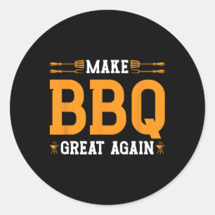 再びBbqを作素晴らしる米国国旗トランプ焼きバーベック ラウンドシール