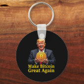 再びBitcoinを素晴らしBitcoin Crypto Futuをトランプ キーホルダー (正面)