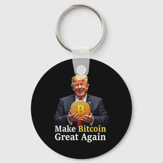 再びBitcoinを素晴らしBitcoin Crypto Futuをトランプ キーホルダー (正面)