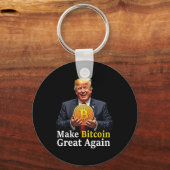 再びBitcoinを素晴らしBitcoin Crypto Futuをトランプ キーホルダー (正面)