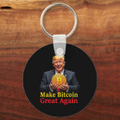 再びBitcoinを素晴らしBitcoin Crypto Futuをトランプ キーホルダー (正面)