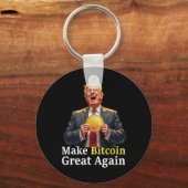 再びBitcoinを素晴らしBitcoin Crypto Futuをトランプ キーホルダー (正面)