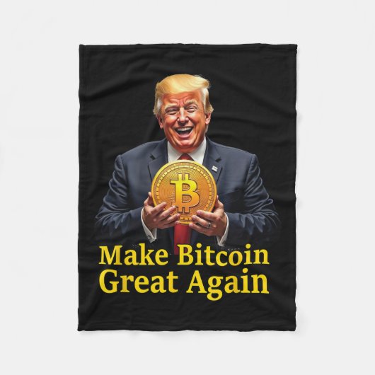 再びBitcoinを素晴らしBitcoin Crypto Futuをトランプ フリースブランケット (正面)