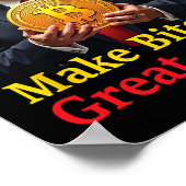 再びBitcoinを素晴らしBitcoin Crypto Futuをトランプ ポスター (角)