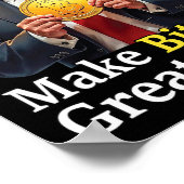 再びBitcoinを素晴らしBitcoin Crypto Futuをトランプ ポスター (角)