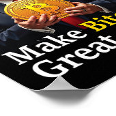 再びBitcoinを素晴らしBitcoin Crypto Futuをトランプ ポスター (角)