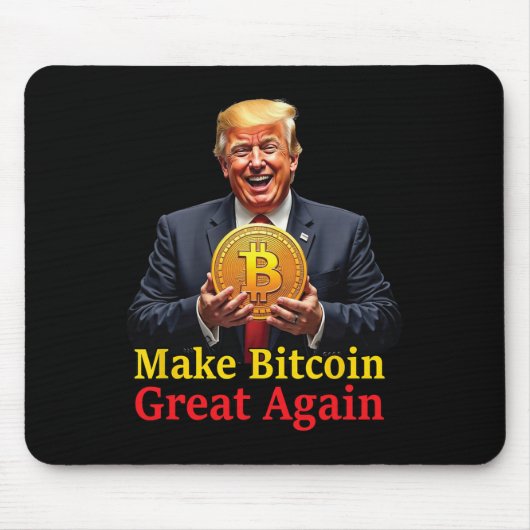 再びBitcoinを素晴らしBitcoin Crypto Futuをトランプ マウスパッド (正面)