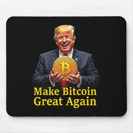 再びBitcoinを素晴らしBitcoin Crypto Futuをトランプ マウスパッド (正面)