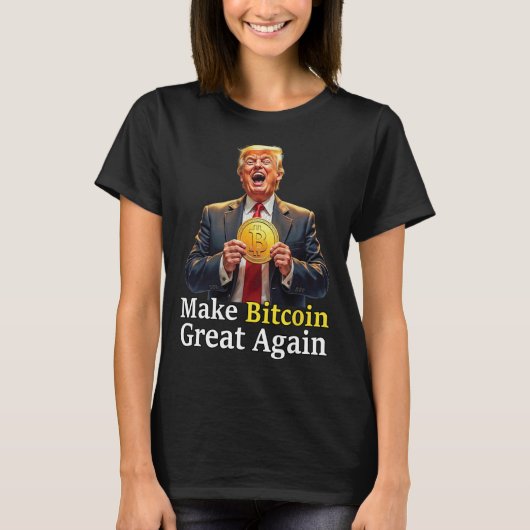 再びBitcoinを素晴らしBitcoin Crypto Futuをトランプ Tシャツ (正面)