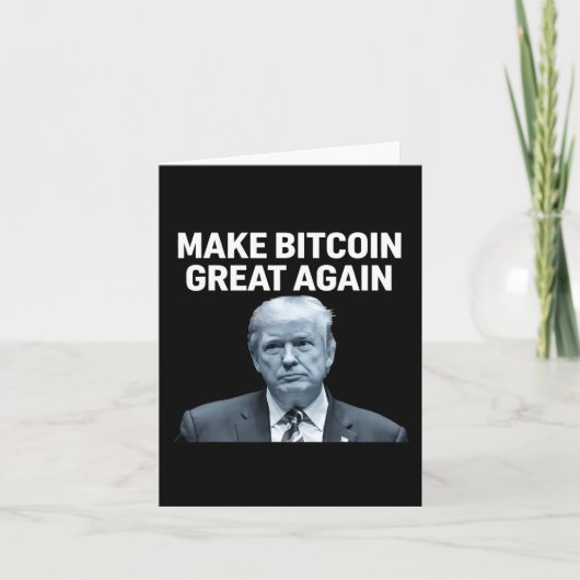 再びBitcoinを素晴らしTrump Bitcoinおもしろい Cryptにする カード (正面)