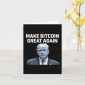 再びBitcoinを素晴らしTrump Bitcoinおもしろい Cryptにする カード (黄色い花)