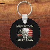 再びBitcoin素晴らし Magaプロおもしろいトランプ1 キーホルダー (正面)