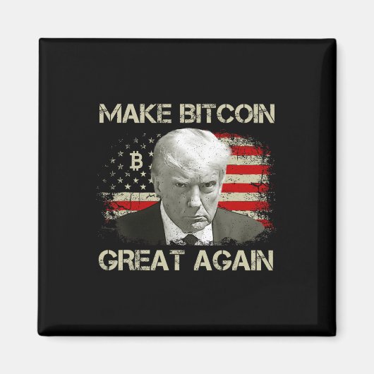 再びBitcoin素晴らし Magaプロおもしろいトランプ1 マグネット (正面)