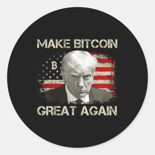 再びBitcoin素晴らし Magaプロおもしろいトランプ1 ラウンドシール (正面)