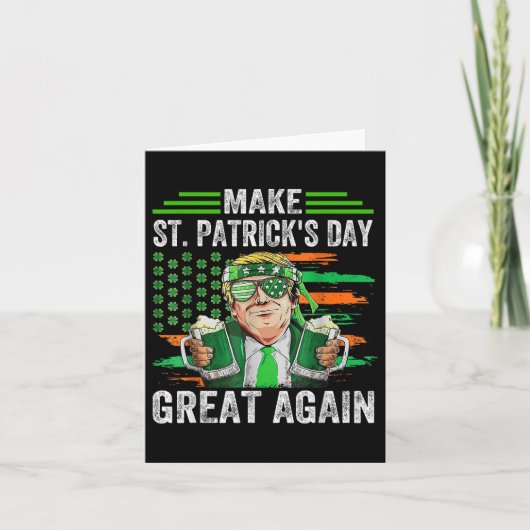 再びSt patricks day素晴らしをおもしろいアイルランド語にする カード (正面)