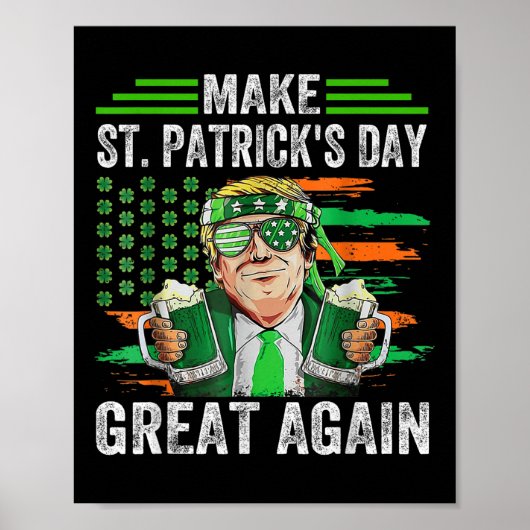 再びSt patricks day素晴らしをおもしろいアイルランド語にする ポスター (正面)