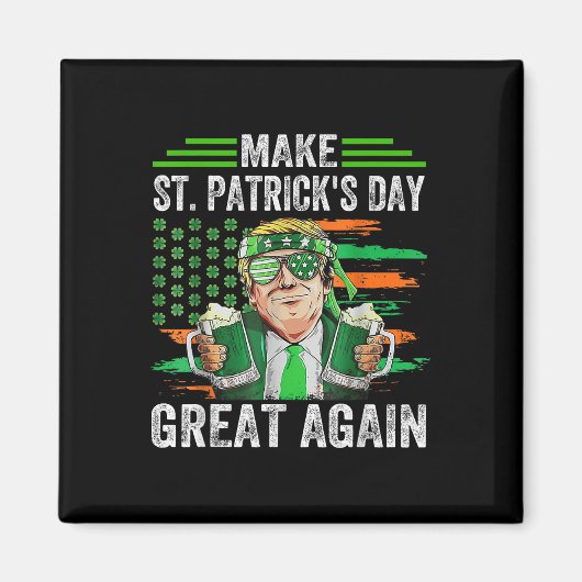 再びSt patricks day素晴らしをおもしろいアイルランド語にする マグネット (正面)