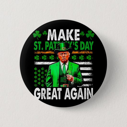 再びSt patricks day素晴らしをアメリカのフロリダにする 缶バッジ (正面)